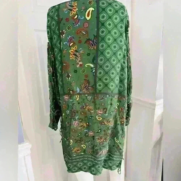 ZARA women’s boatneck, fringed, long sleeve shift dress, Boho, hippie chic, LOVE - Picture 2 of 6